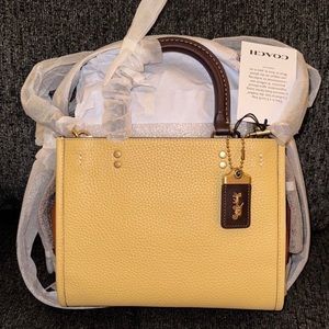 Coach 1941 Rogue 25 Bag in Regenerative Glovetanned Leather Brass/Hay Multi NWT
